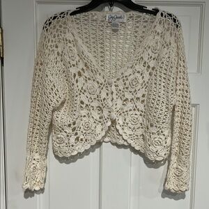 Cream Crochet Sweater